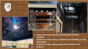 EMHS auditorium construction photo